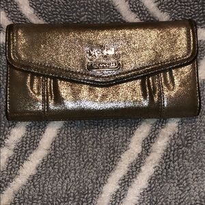 Pewter/Silver Coach Wallet